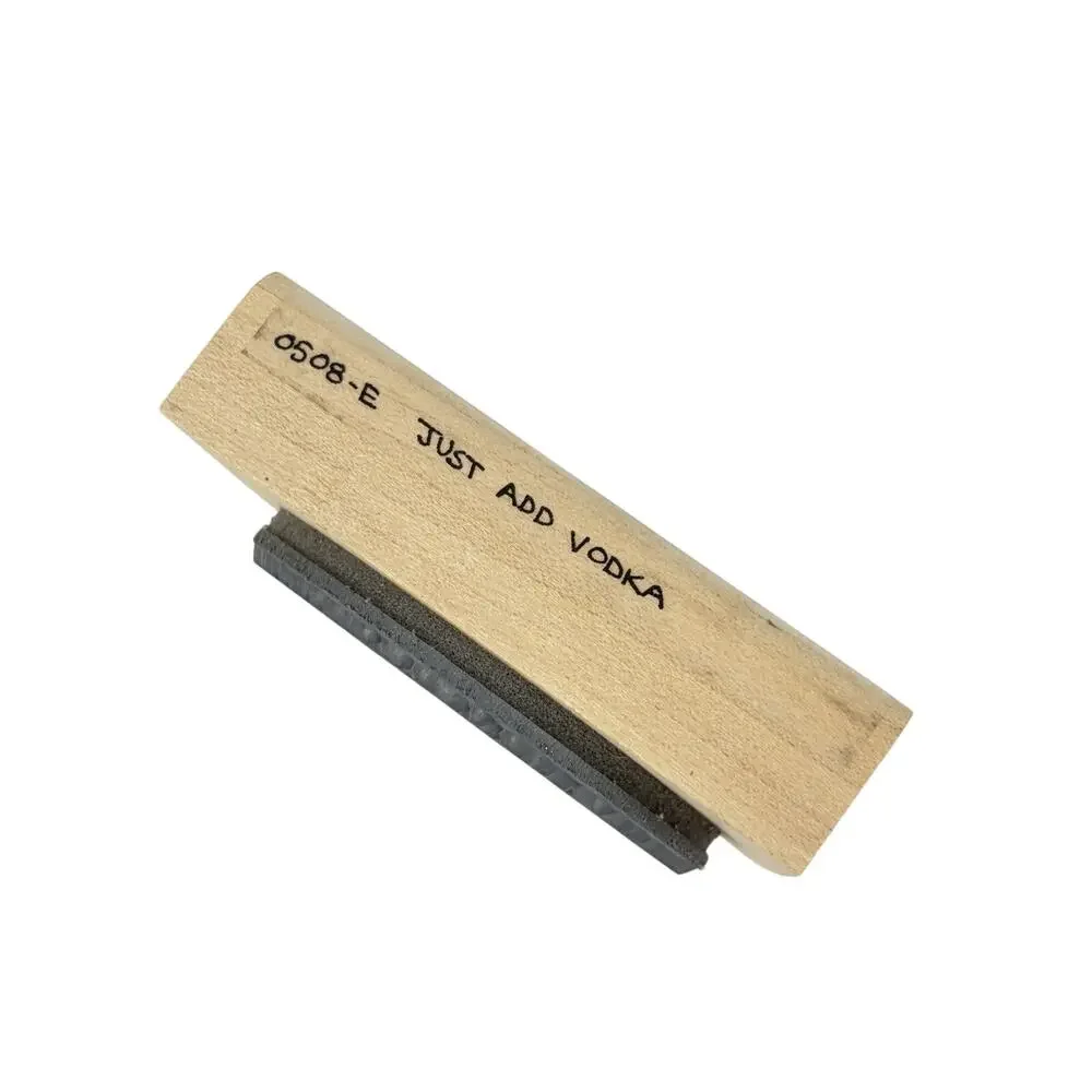 Paula Best Rubber Stamp Set Of 2 Woman Face Just Add Vodka Woo Hoo Dress